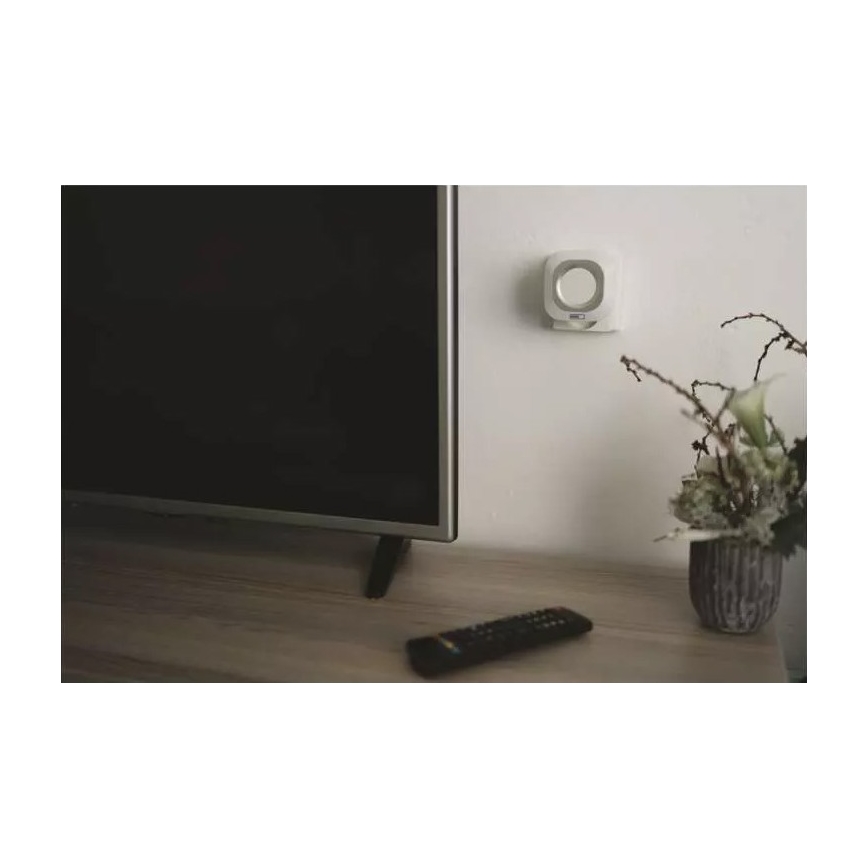Plugin trådlös dörrklocka 230V + 1xCR2032 IP44 vit