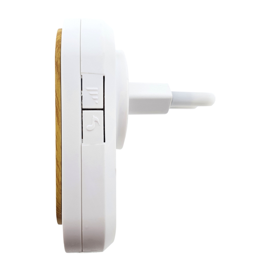 Plugin trådlös dörrklocka BELL 230V + 1x23A brun
