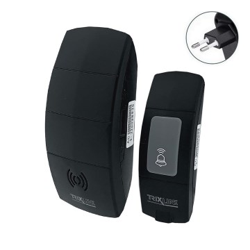 Plugin trådlös dörrklocka BELL 230V + 1x23A svart