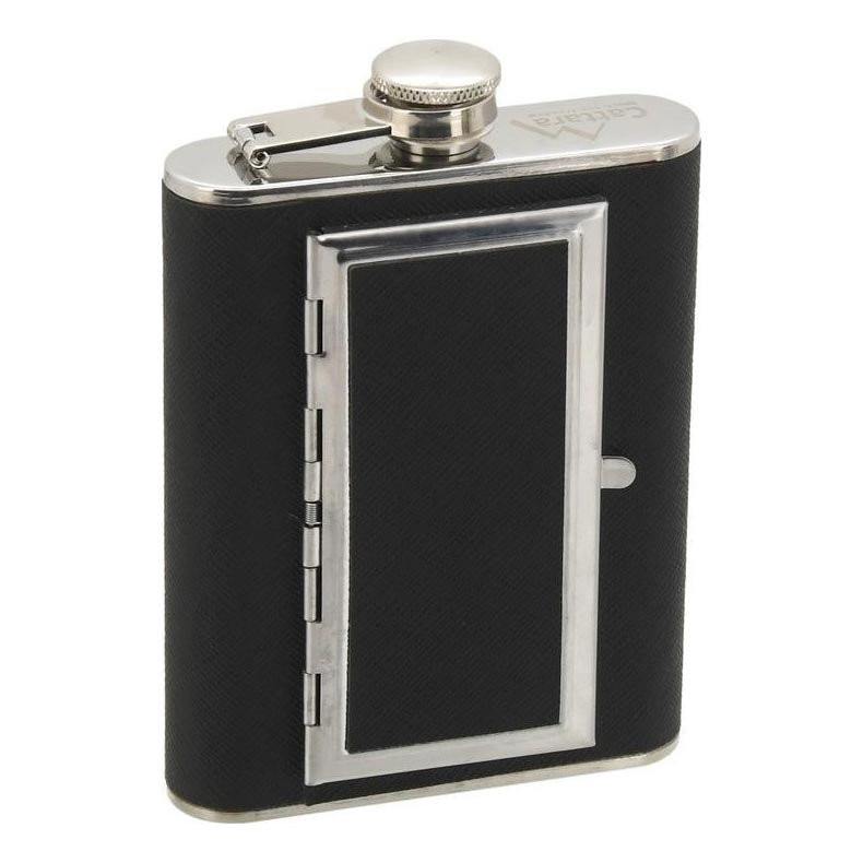 Plunta med cigarrfodral 175 ml svart