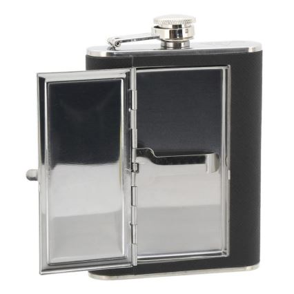Plunta med cigarrfodral 175 ml svart