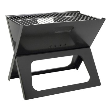 Portabel kolgrill svart