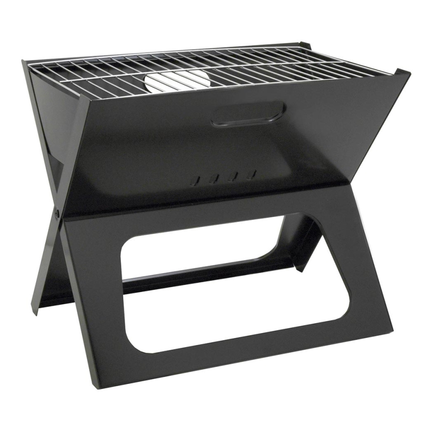 Portabel kolgrill svart