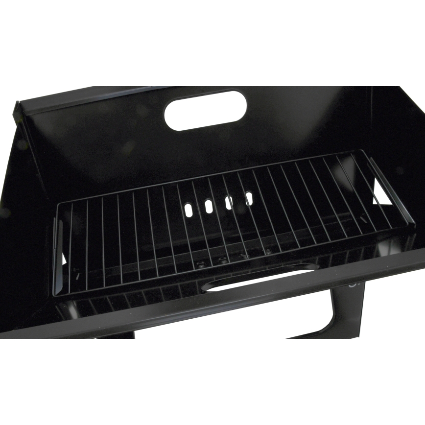 Portabel kolgrill svart