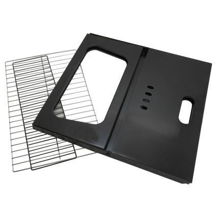 Portabel kolgrill svart