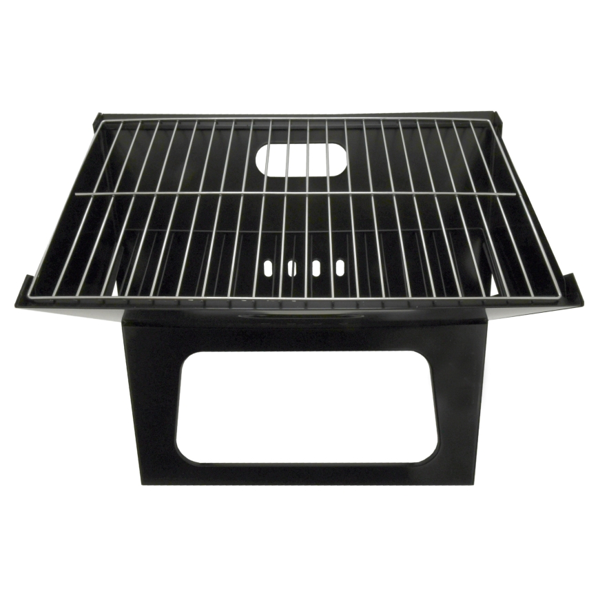 Portabel kolgrill svart