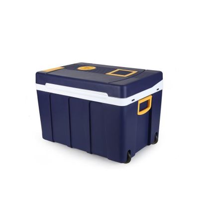 Portabel kylbox på hjul 60W/230/12V, 50 l, blå/gul