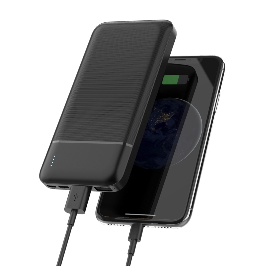 Power bank 10000 mAh 5V svart