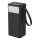 Power bank 40000 mAh 65W Power Delivery 2xUSB-A + 2xUSB-C med LED ficklampa med krok och magnet och USB-C kabel 1m svart