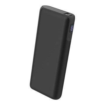 Power bank med LED display Power Delivery 20000 mAh/65W/3,7V svart