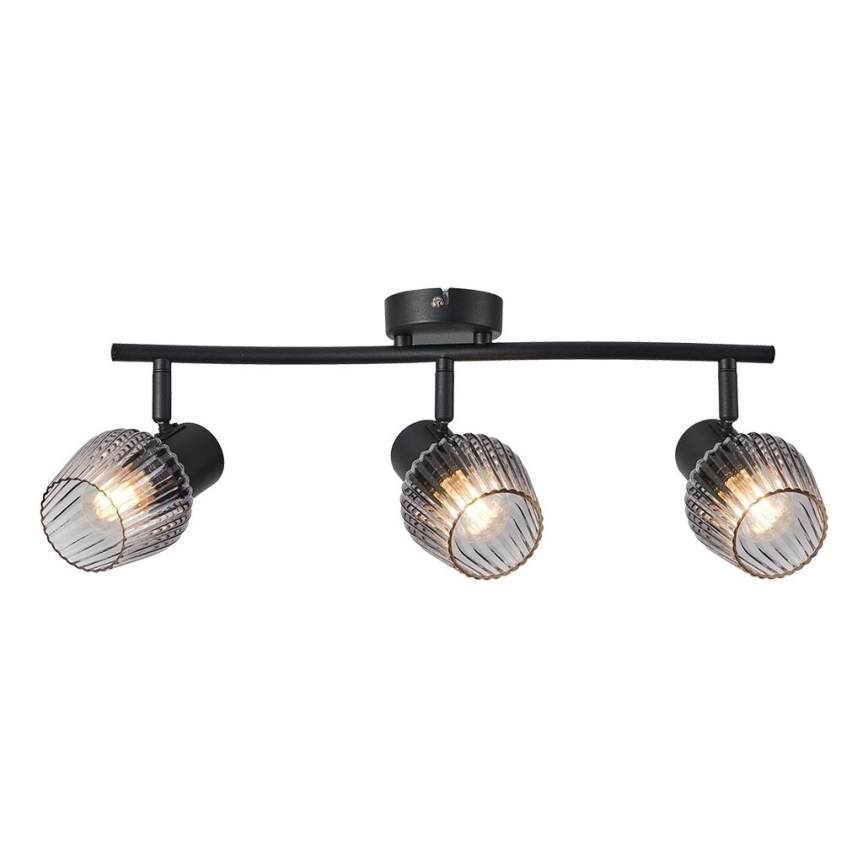 Prezent 14102 - Spotlight OASIS 3xE27/60W/230V svart/rökig