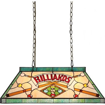 Prezent 1715 - Taklampa med kedja TIFFANY BILLIARD 3xE27/60W/230V
