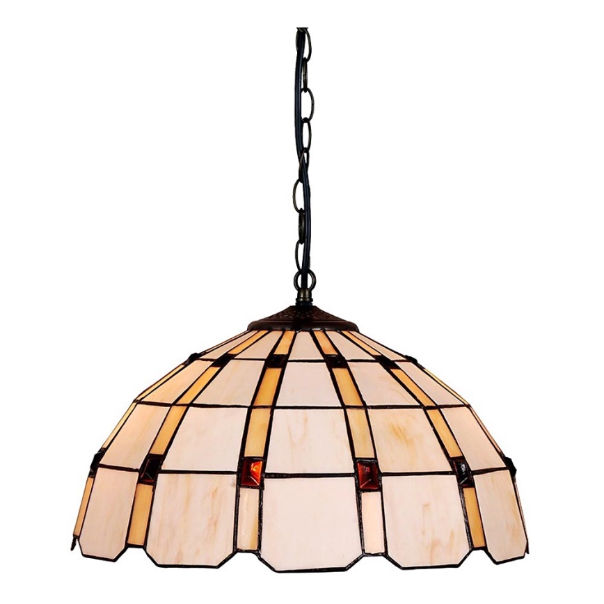 Prezent 213 - Ljuskrona på kedja TIFFANY 2xE27/60W/230V