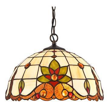 Prezent  220 - Ljuskrona på kedja TIFFANY 2xE27/60W/230V
