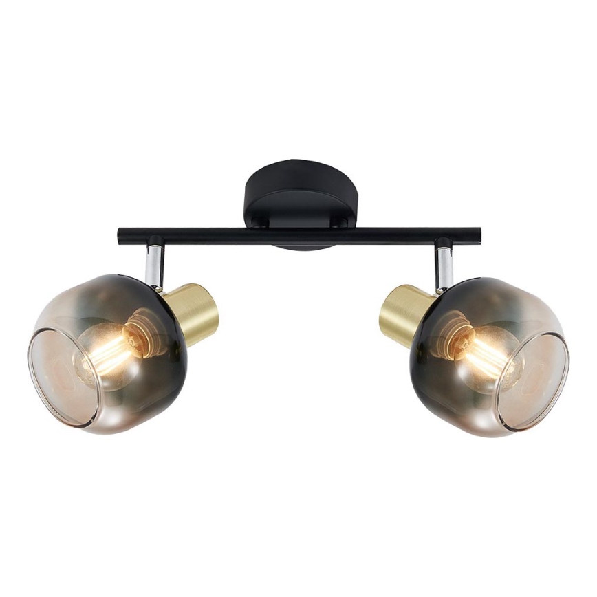 Prezent 27514 - Spotlight PEGAS 2xE14/40W/230V svart/rökig