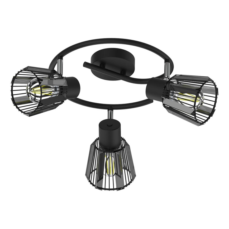 Prezent 27518 - Spotlight PONTEO 3xE27/40W/230V svart