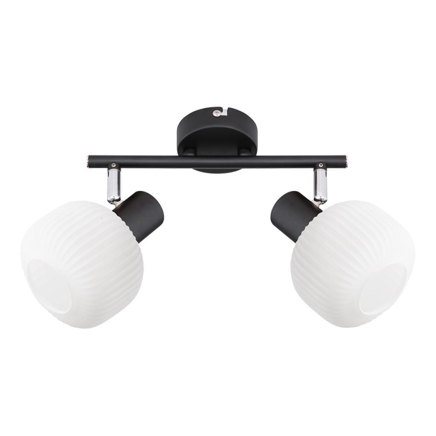 Prezent 27520 - Spotlight ARYA 2xE14/40W/230V svart/vit