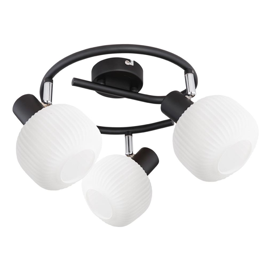Prezent 27521 - Spotlight ARYA 3xE14/40W/230V svart/vit