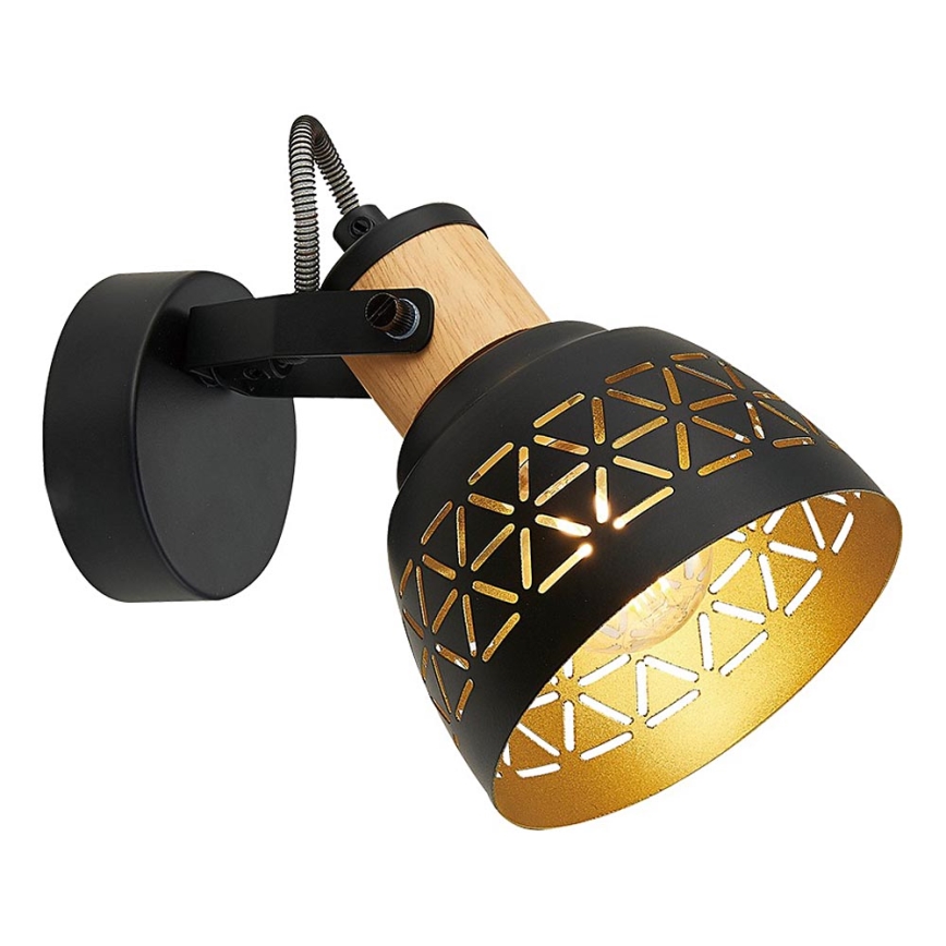 Prezent 27522 - Spotlight MESCALA 1xE14/40W/230V svart/gummiträd