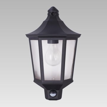 Prezent 31601 - Utomhusbelysning med sensor TULSA 1xE27/60W/230V IP44
