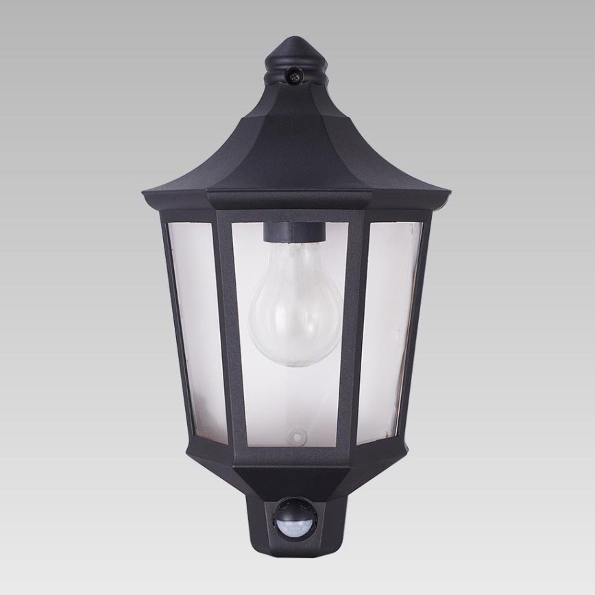 Prezent 31601 - Utomhusbelysning med sensor TULSA 1xE27/60W/230V IP44