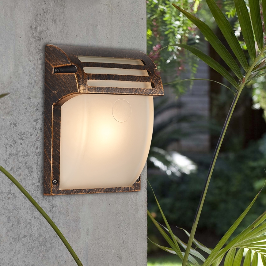 Prezent 39022 - Utomhus Väggbelysning AMALFI 1xE27/40W/230V IP44