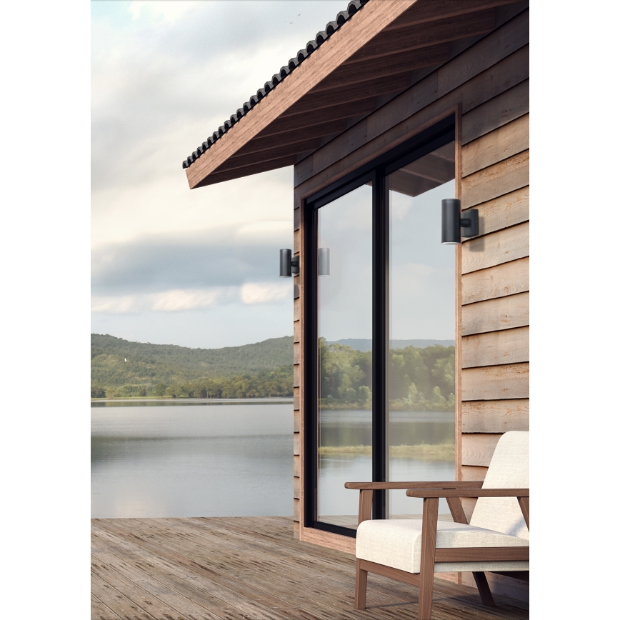 Prezent 39033 - Vägglampa för utomhusbruk RETO 2xGU10/35W/230V IP54