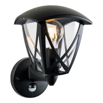 Prezent 39041 - Utomhus vägglampa med sensor SPLIT 1xE27/40W/230V