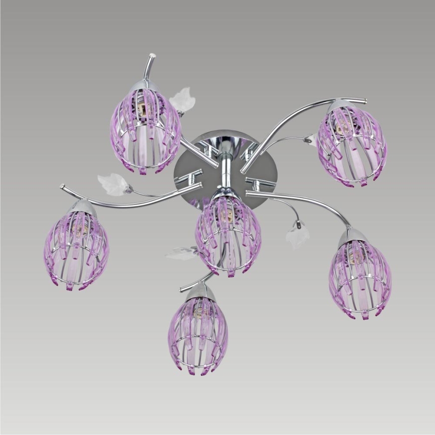 Prezent 61212 - Spotlight EZZO 6xG9/33W/230V lila