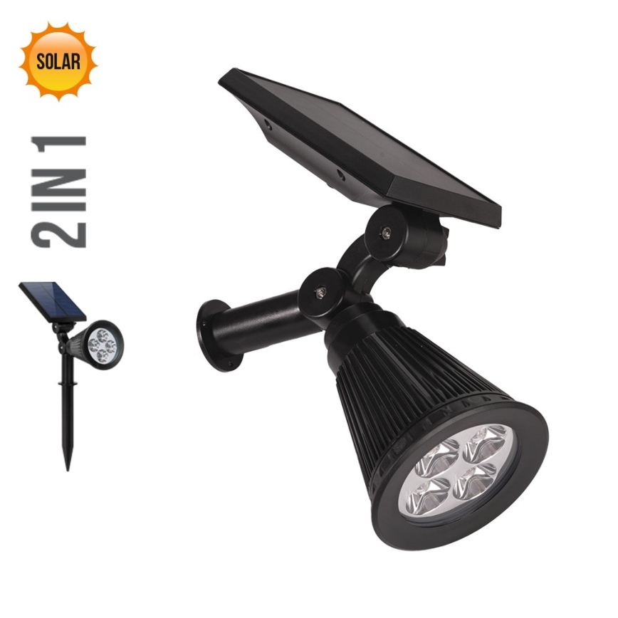 Prezent 65286 - LED Solcellsbelysning 2i1 LION LED/2W/3,7V IP44 2220 mAh