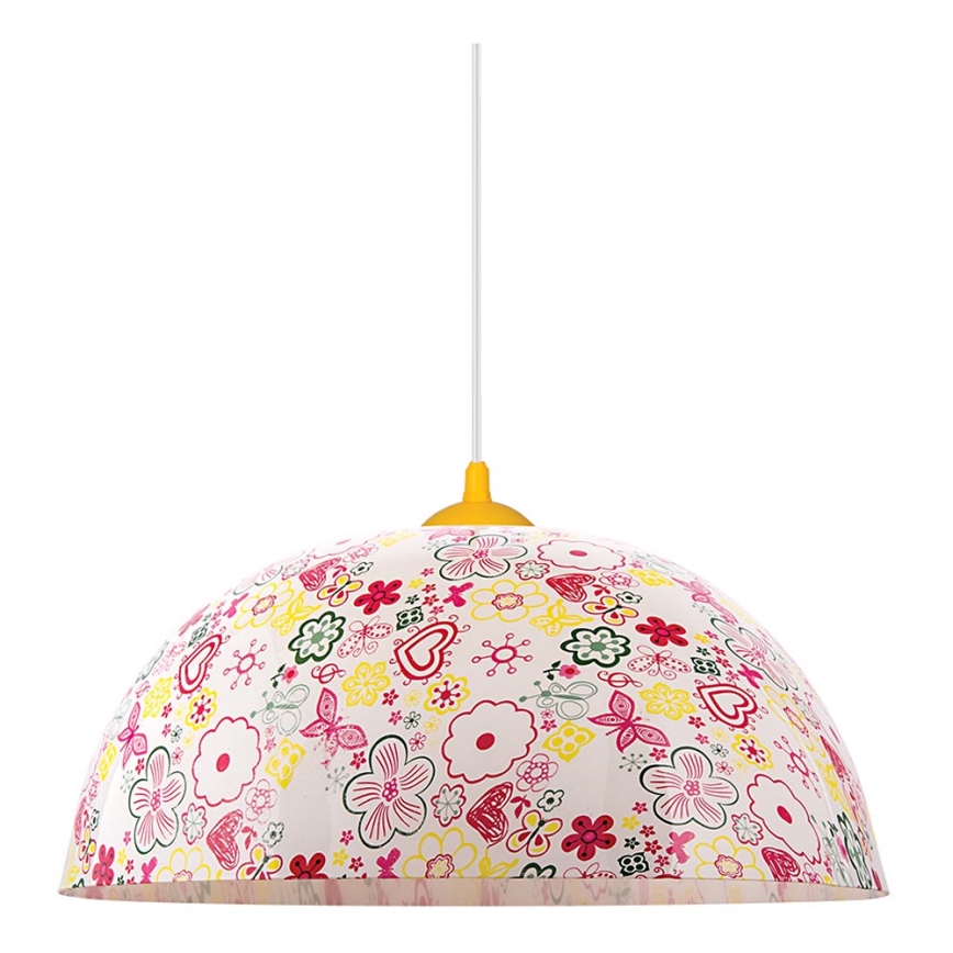 Prezent 74201 - Ljuskrona med snöre Barn FLOWERS 1xE27/60W/230V