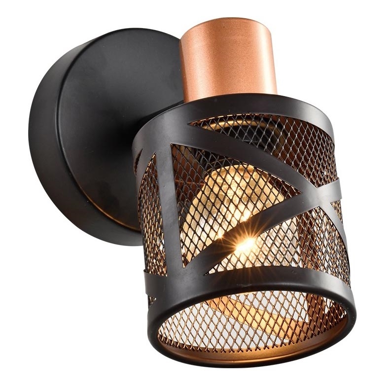 Prezent 75467 - Väggspotlight ANTARES 1xE14/40W/230V svart/koppar