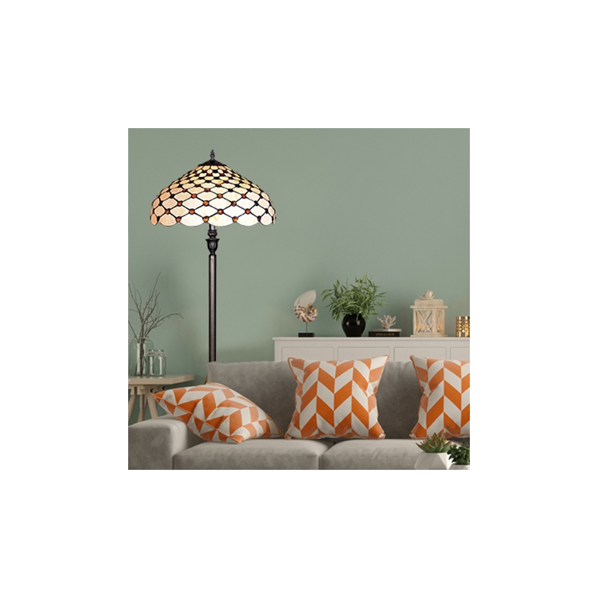 Prezent 76 - Golvlampa TIFFANY 2xE27/60W