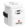 PRO Light reseadapter USB 2A – världsomfattande (UK, USA, AUS/CN), 2x USB-A 12W