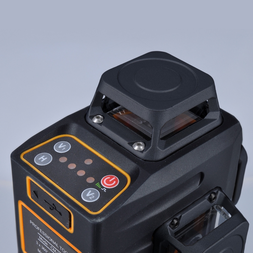 Professionellt laser vattenpass 4000 mAh 3,7V IP54 + fjärrkontrol