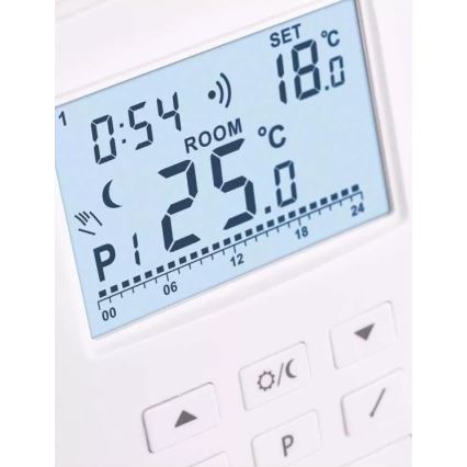 Programmerbar termostat 230V+2xAA