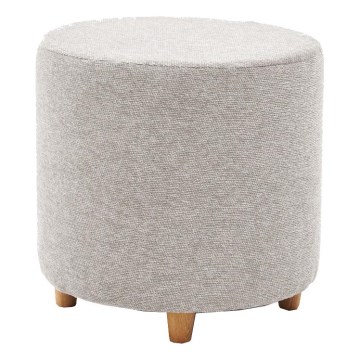 Puff KIMA Ø 40 cm krämvit/grå
