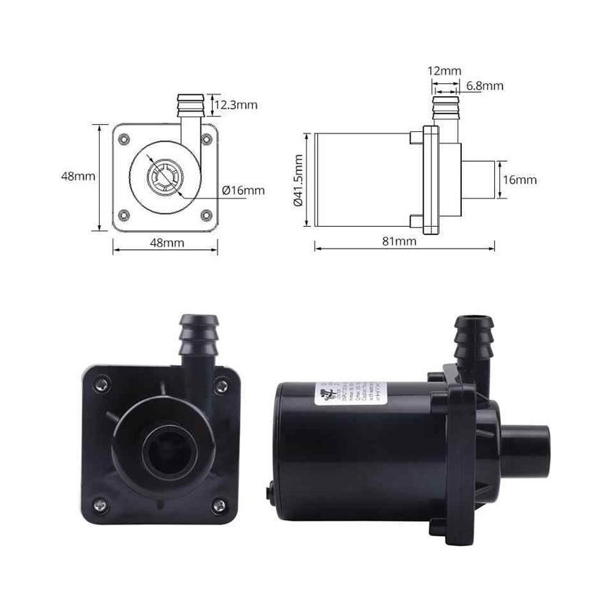 Pump 8-24VDC 900l/timme