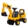 Push bil grävmaskin CAT 2xAA gul/svart