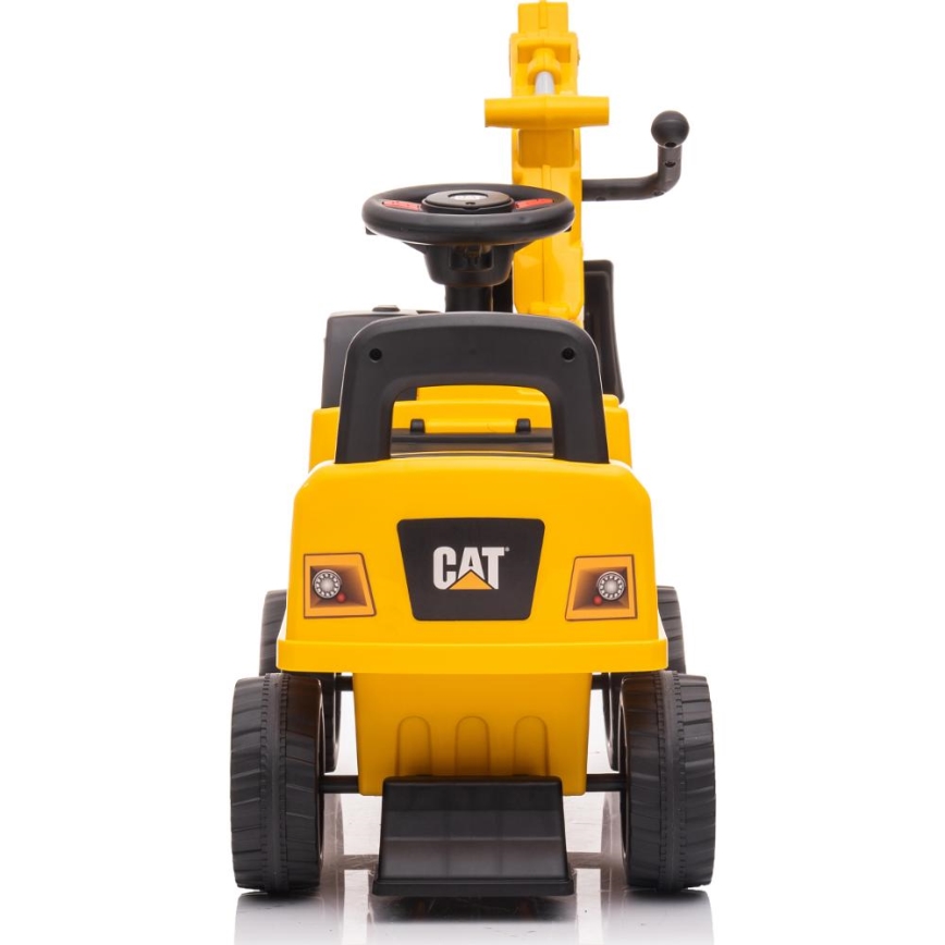 Push bil grävmaskin CAT 2xAA gul/svart