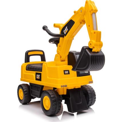 Push bil grävmaskin CAT 2xAA gul/svart