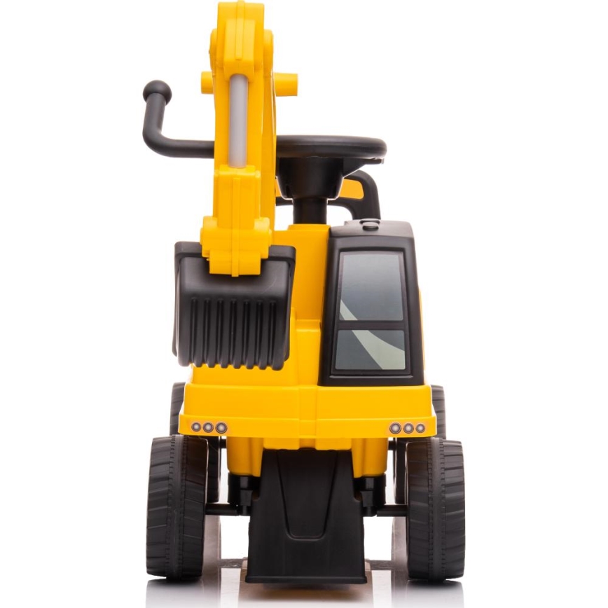 Push bil grävmaskin CAT 2xAA gul/svart