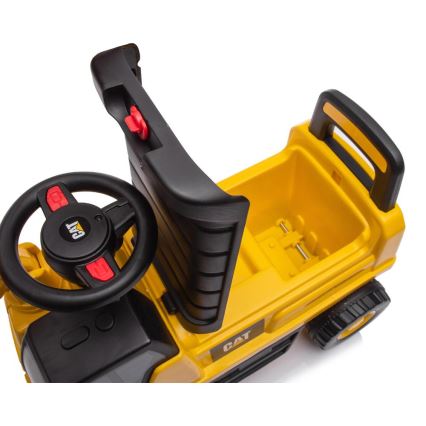 Push bil grävmaskin CAT 2xAA gul/svart