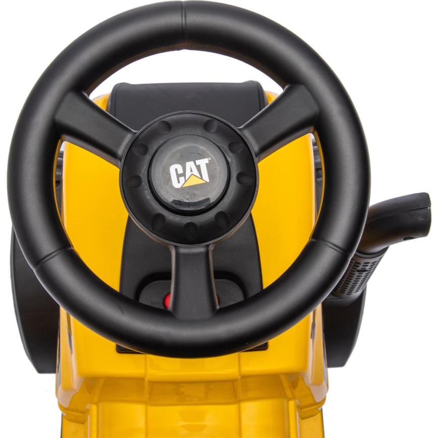 Push bil traktor CAT 2xAA gul/svart
