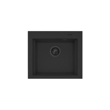 Pyramis 070169001_2 - Diskho för kök med skärbräda SIROS 57x51,5 cm + kran för diskho granit/svart
