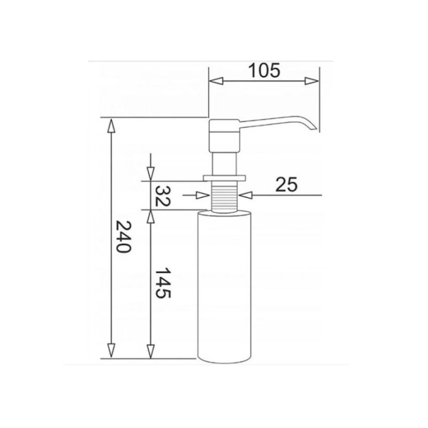 Pyramis 28102701 - Infälld tvåldispenser svart