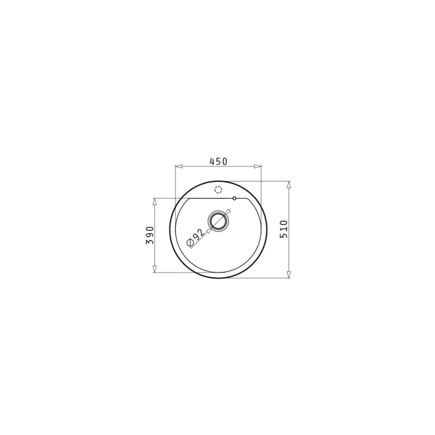 Pyramis 70106911 - Diskho för kök ALAZIA diameter 51 cm granit/svart