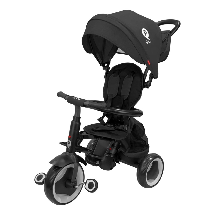 QPlay - 3-i-1 barntricykel RITO EVA PLUS svart