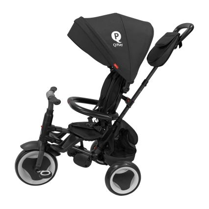 QPlay - 3-i-1 barntricykel RITO EVA PLUS svart