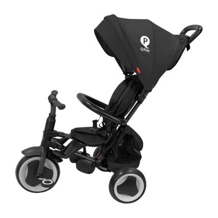 QPlay - 3-i-1 barntricykel RITO EVA PLUS svart